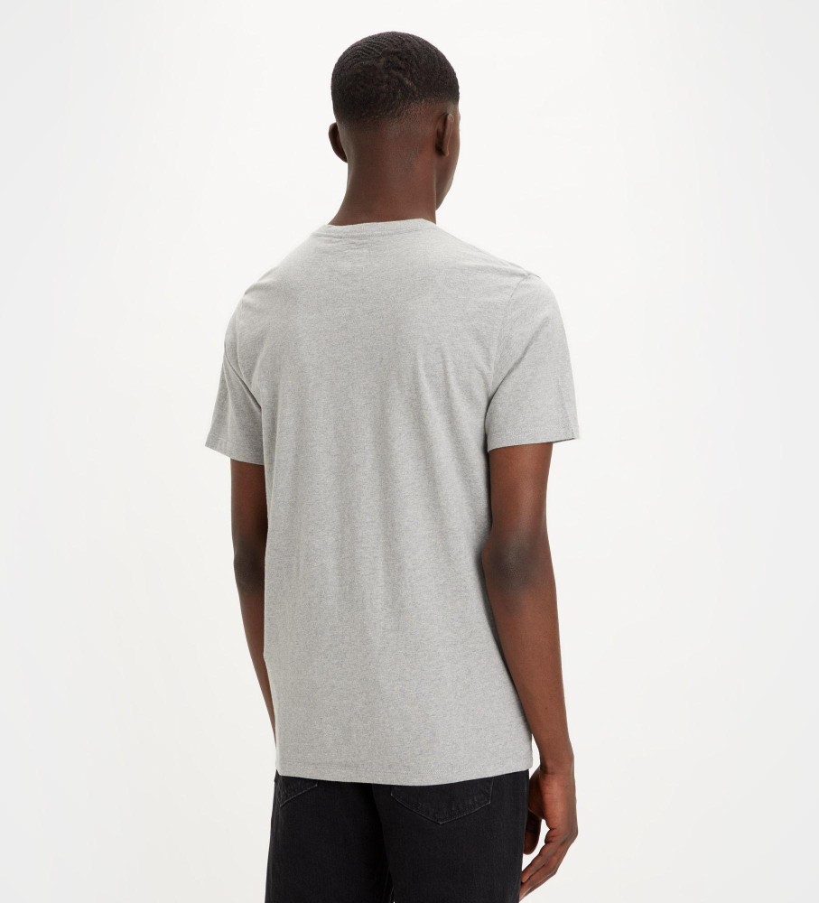 Camiseta Levi's Original Housemark com decote em V, cinza