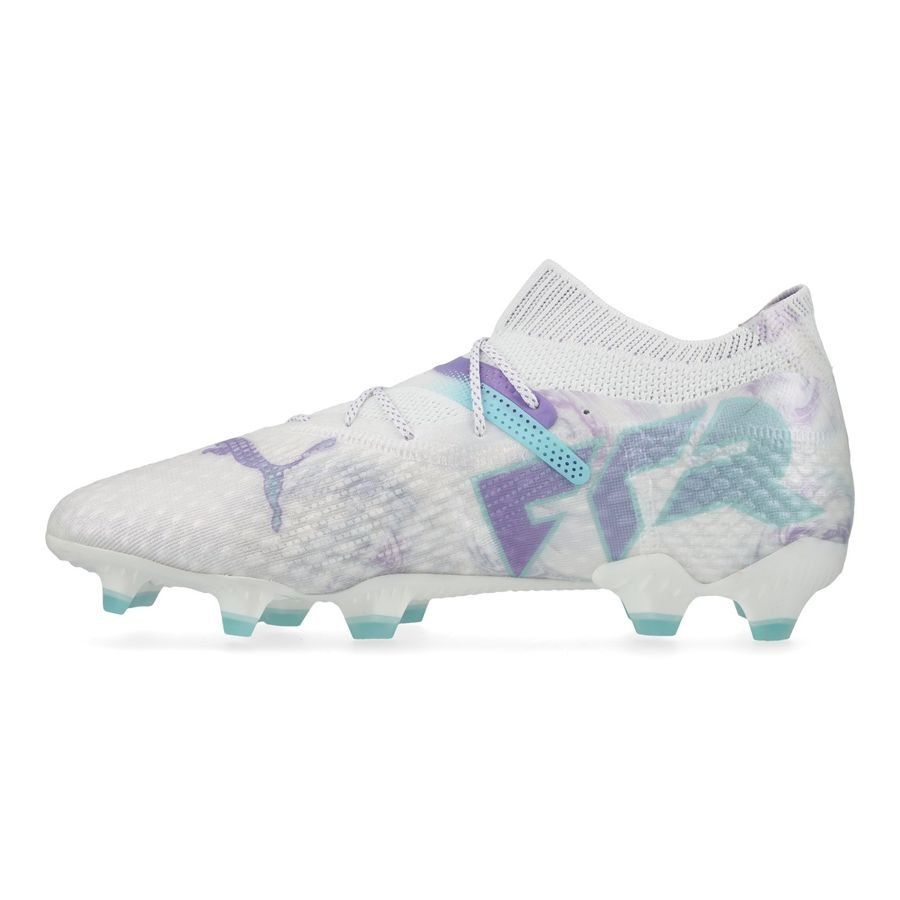 PUMA Future 7 Ultimate FG/AG Brilliance - Blanc/Noir/Spring Lavender Femme ÉDITION LIMITÉE