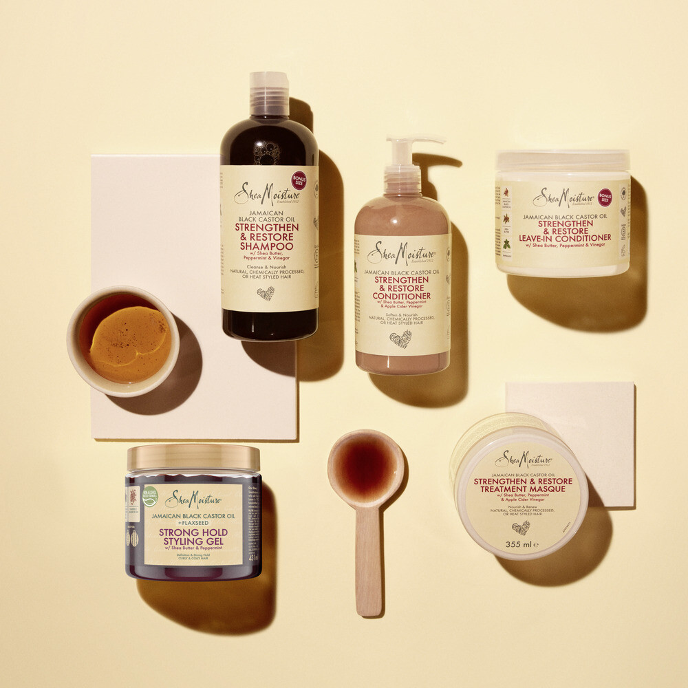 Shea Moisture Strong Hold Styling Gel Jamaican Black Castor Oil + Flaxseed431 ml