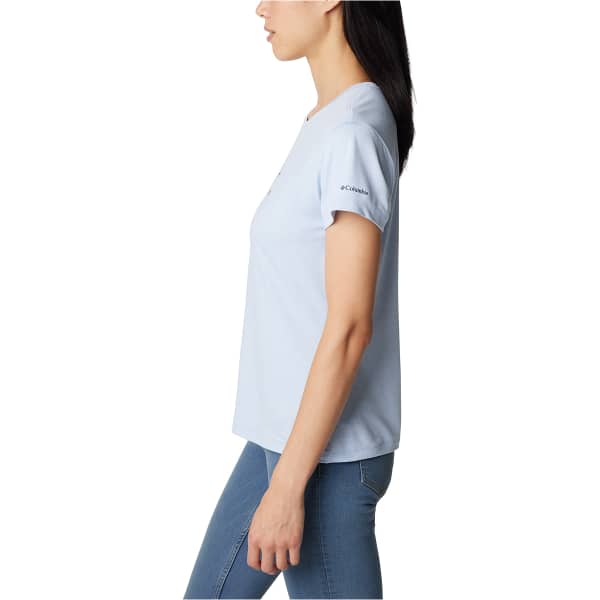 T-shirt randonnée COLUMBIA W SLOAN RIDGE GRAPHIC SHORT SLEEVE TEE WHISPER HEATHER/NATURALLY BOUNDLESS