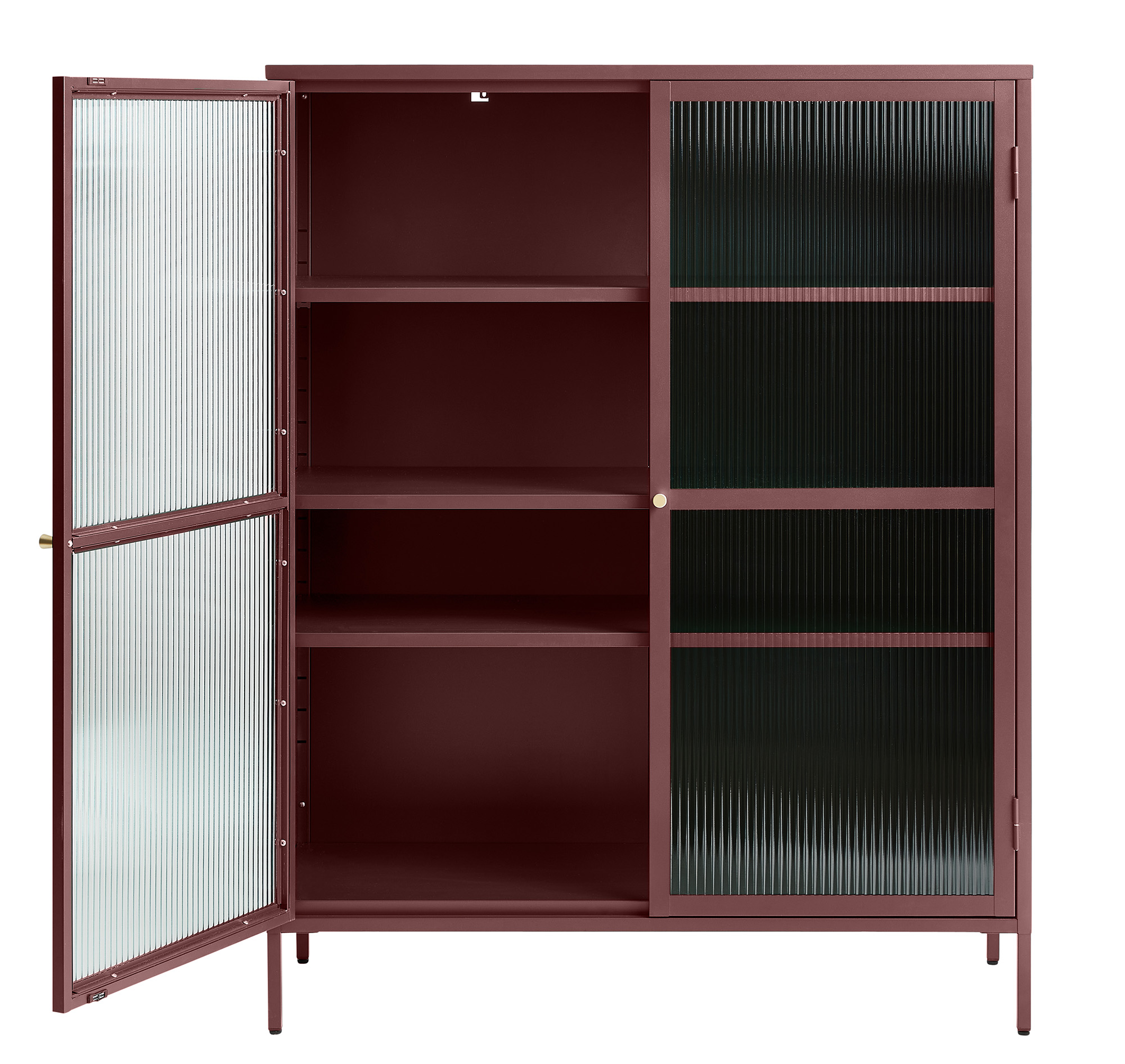 Vitrinekast Omeo 140x111 cm bordeauxrood