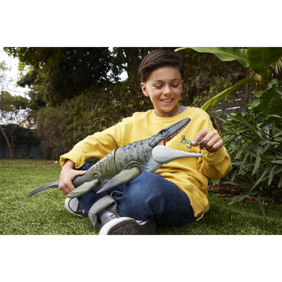 Jurrasic World Rebirth Bite 'N Blast Mosasaurus actiefiguur