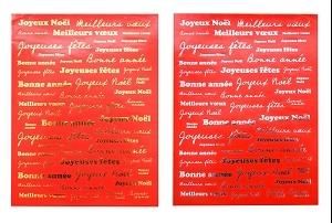 GOMMETTES MEILLEURS VOEUX X98 PIECES ROUGE