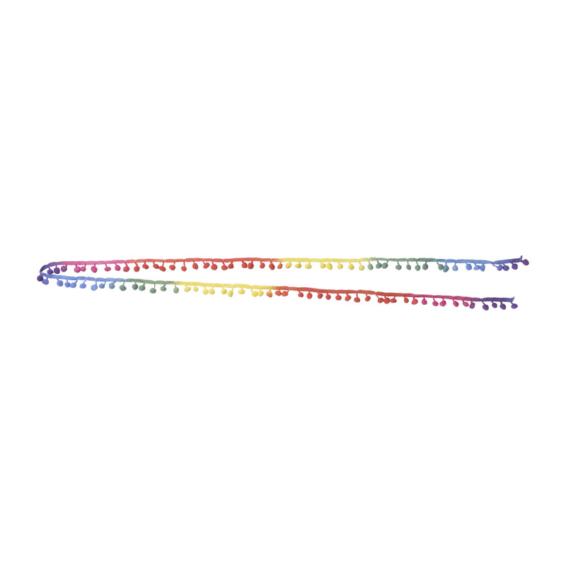 Stoffenband met pompons - set van 2 - 200 cm