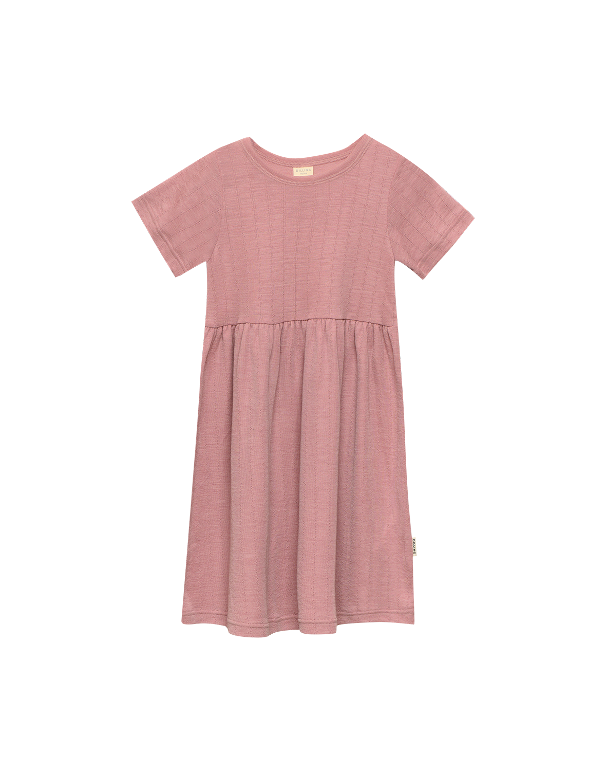 Pointelle T-shirtjurk van merinowol/zijde voor kinderen