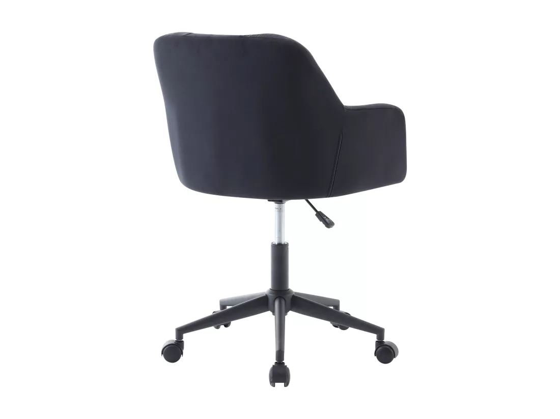 Chaise de bureau - Velours - Noir - Hauteur réglable - PEGA de Pascal Morabito