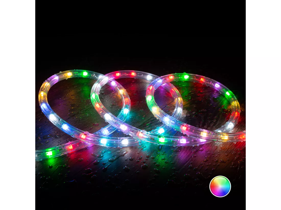 Gaine LED Ronde 220V AC 36 LED/m RGB IP65 Coupe tous les 100 cm sur Mesure RGB 25 m
