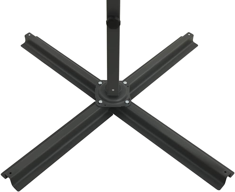 vidaXL Ampelschirm mit Mast LED-Leuchten Sonnenschirm Gartenschirm Marktschirm Strandschirm Schirm Kurbelschirm Terrassenschirm Sandfarben 300cm