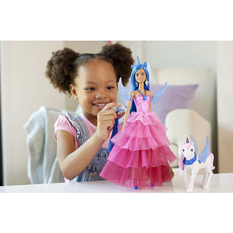 Barbie Unicorn dukke med vinger