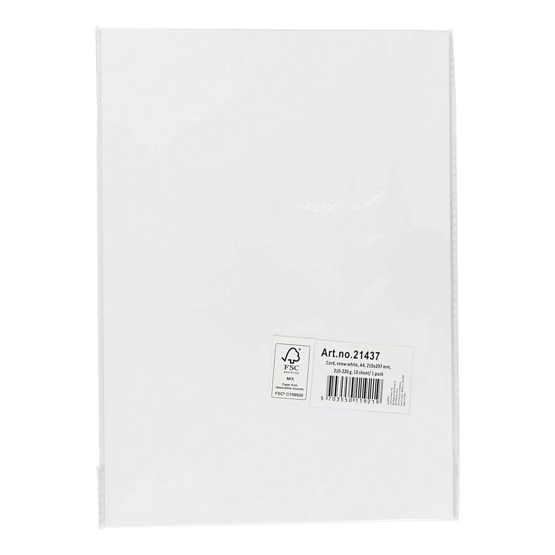 Karton Wit A4 210-220g, 10 Vellen