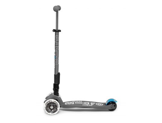 MICRO - Trottinette maxi deluxe pliable led - gris volcan