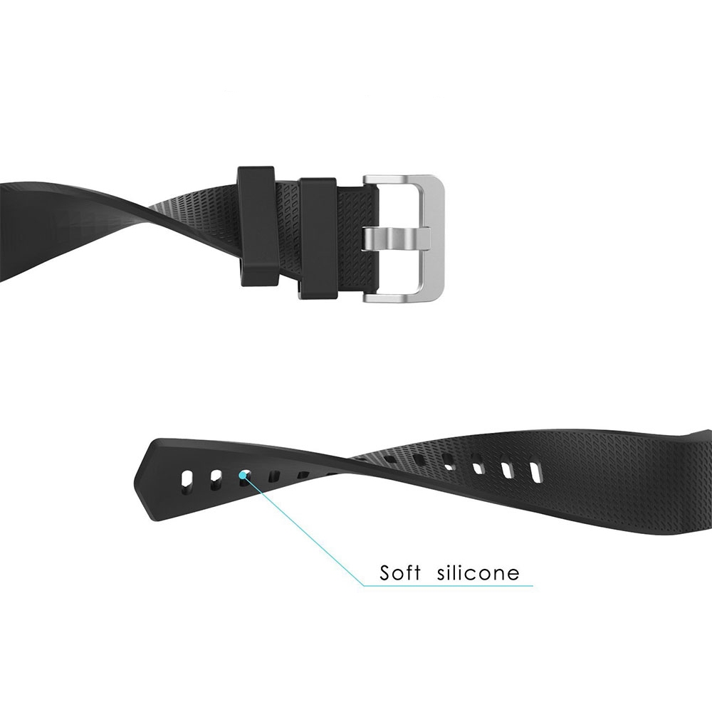 Fitbit Charge 2 Sport Armband aus Silikon - Schwarz