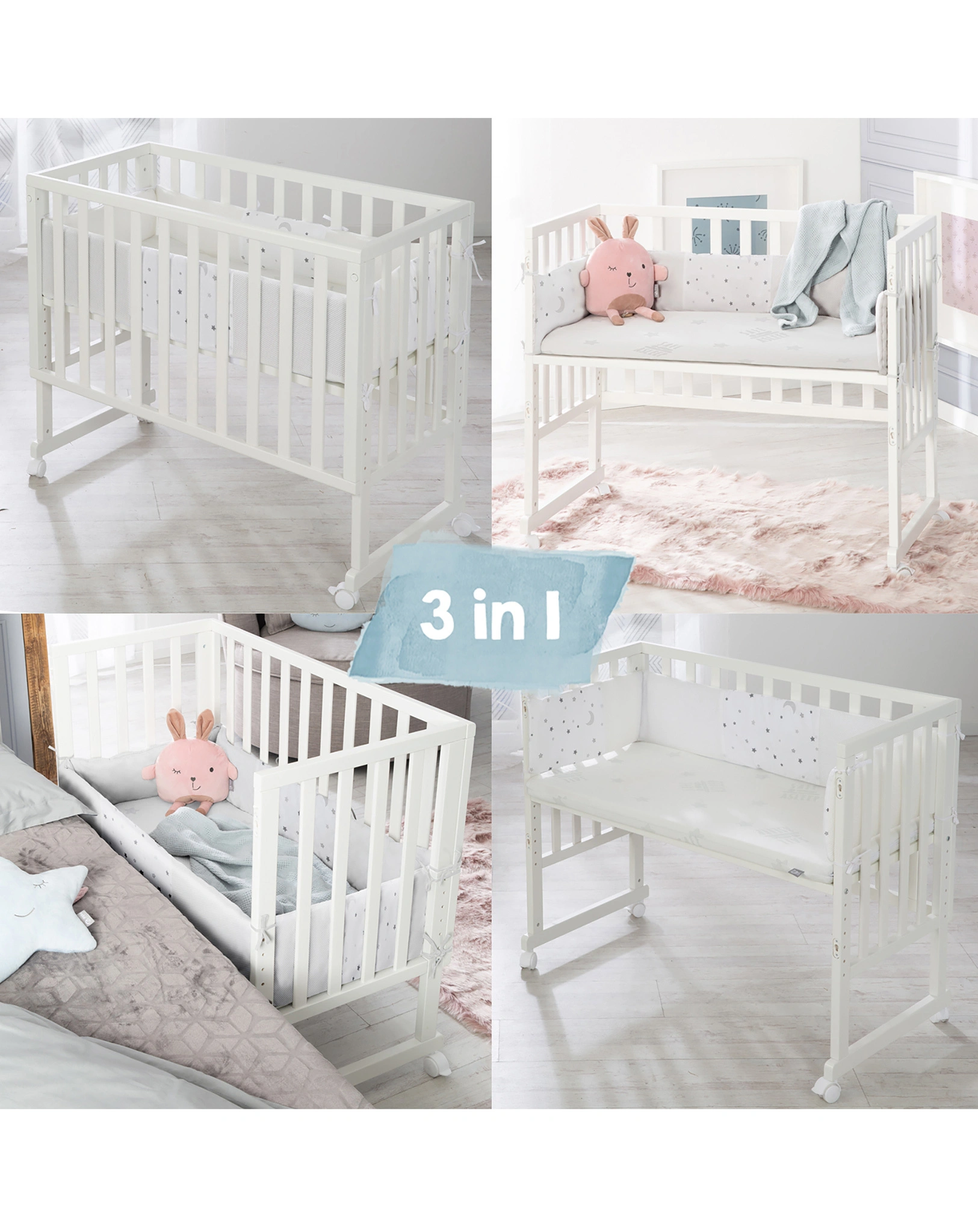 Beistellbett STERNENZAUBER 3in1 86 x 90 cm