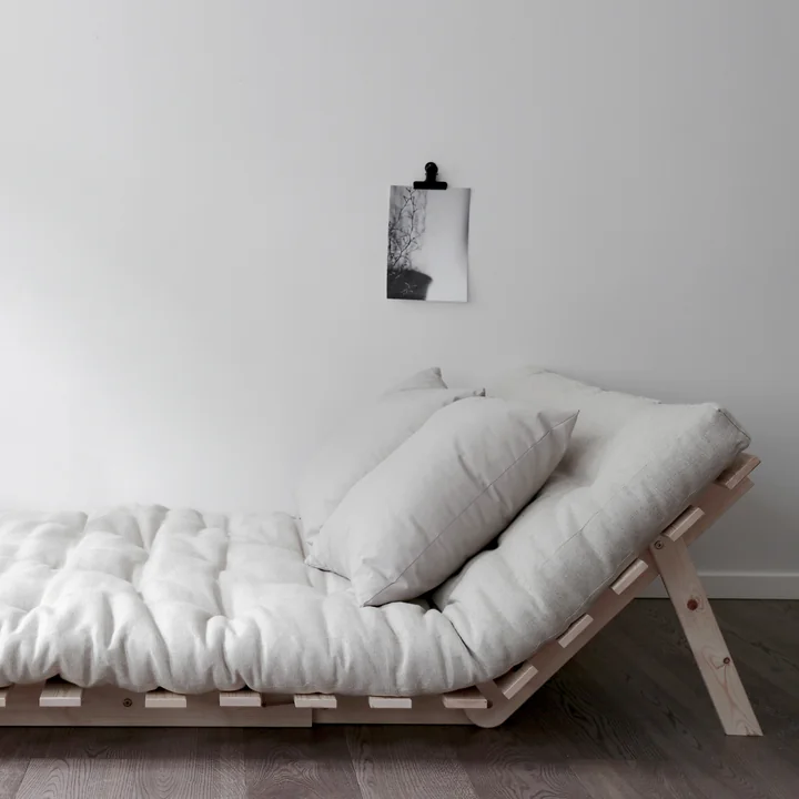 Karup Design - Roots Schlafsofa, 160 x 200 cm, Kiefer natur / grau (746)
