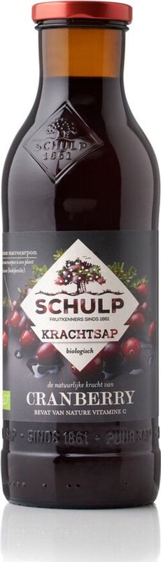 Schulp Cranberrysap Puur Krachtsap Biologisch 6 x 0,75 liter