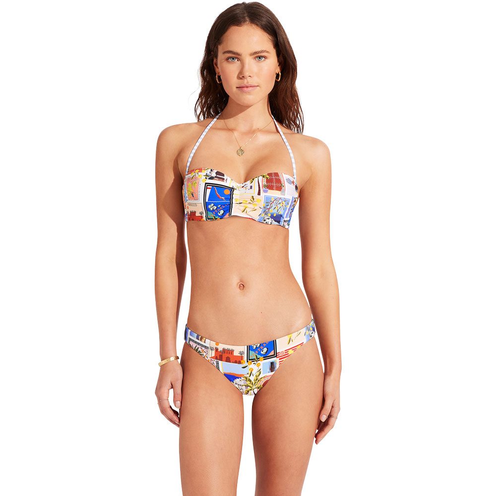 Seafolly OnVacation Bustier Bandeau Bikini Top Damen blau