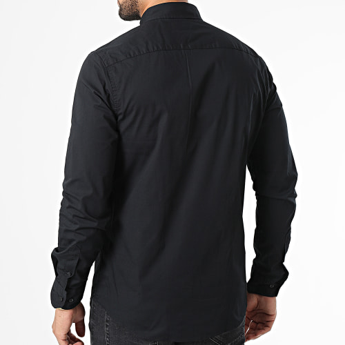 Chemise Manches Longues Stretch Poplin 0856 Noir