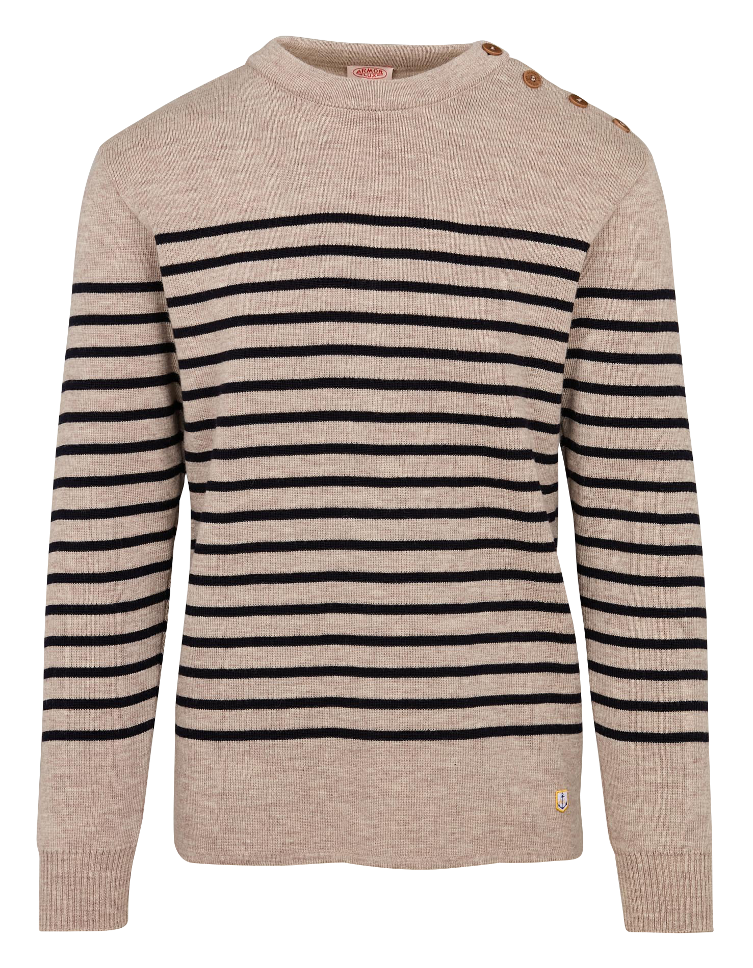 Pull col rond regular-fit en laine | Multicolore