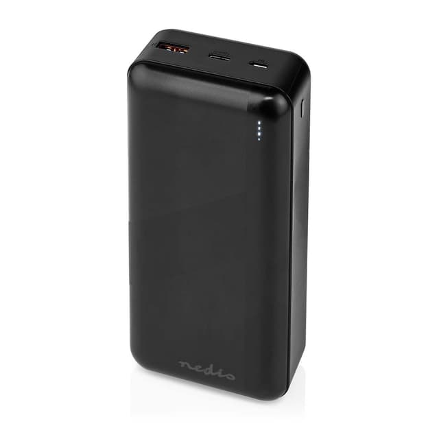 Nedis Powerbank | 30000 mAh | 1.5 / 2.0 / 3.0 A | Antal output: 2 | Output tilslutning: 1x USB-A / 1x USB-C™ | Input forbindels: 1x Micro USB / 1x USB-C™ | PD3.0 20W | Lithium-polymer