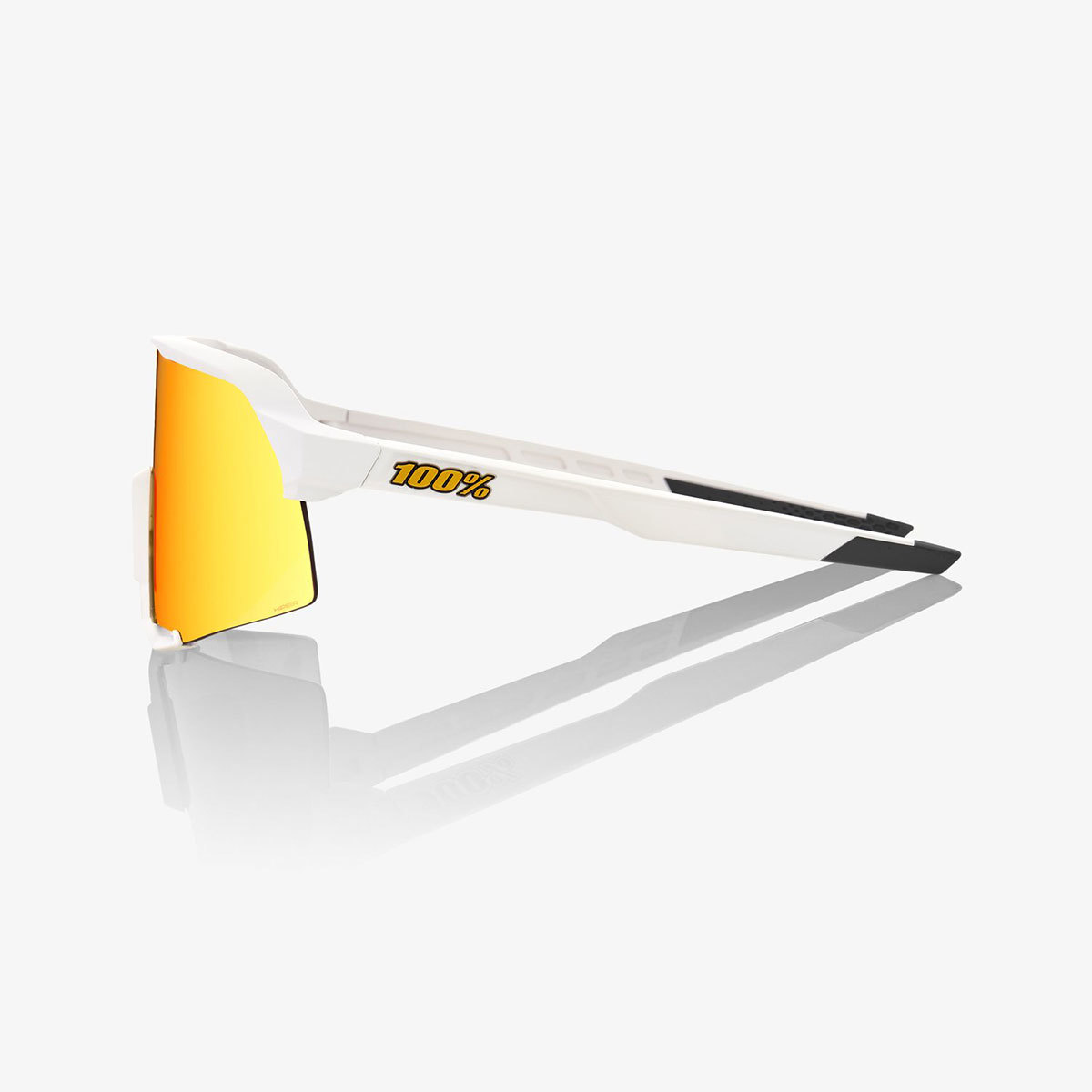 100% S3 Sport Zonnebril Wit met HiPER Red Multilayer Mirror Lens