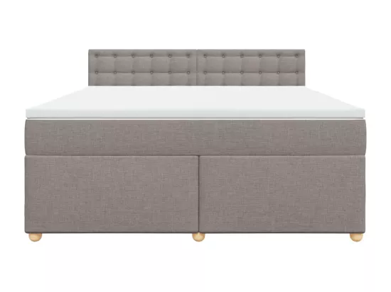 Sommier à lattes de lit avec matelas Taupe 180x200 cm Tissu