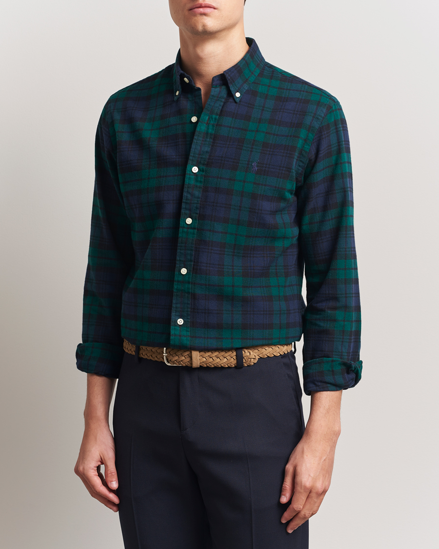 Polo Ralph Lauren Custom Fit Checked Oxford Shirt Navy/Green Multi