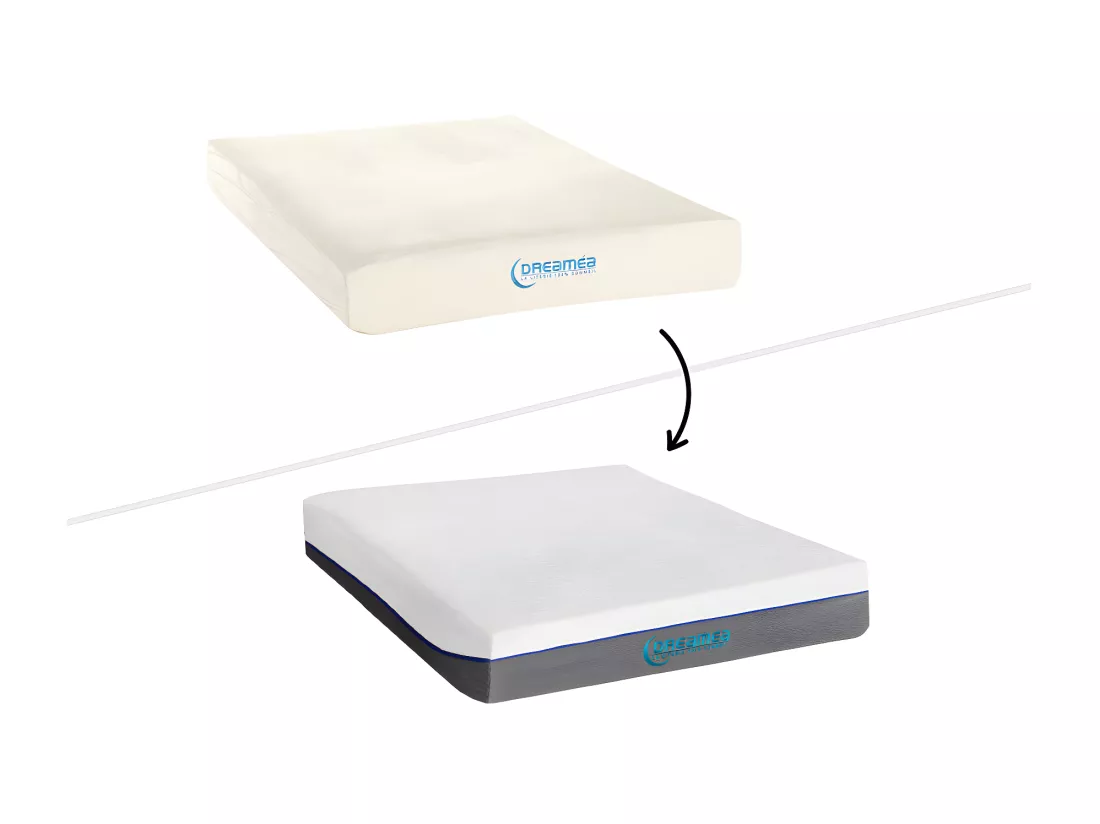 Matelas de relaxation 140 x 200 cm mémoire de forme ép.20cm - POSEIDON de YSMÉE