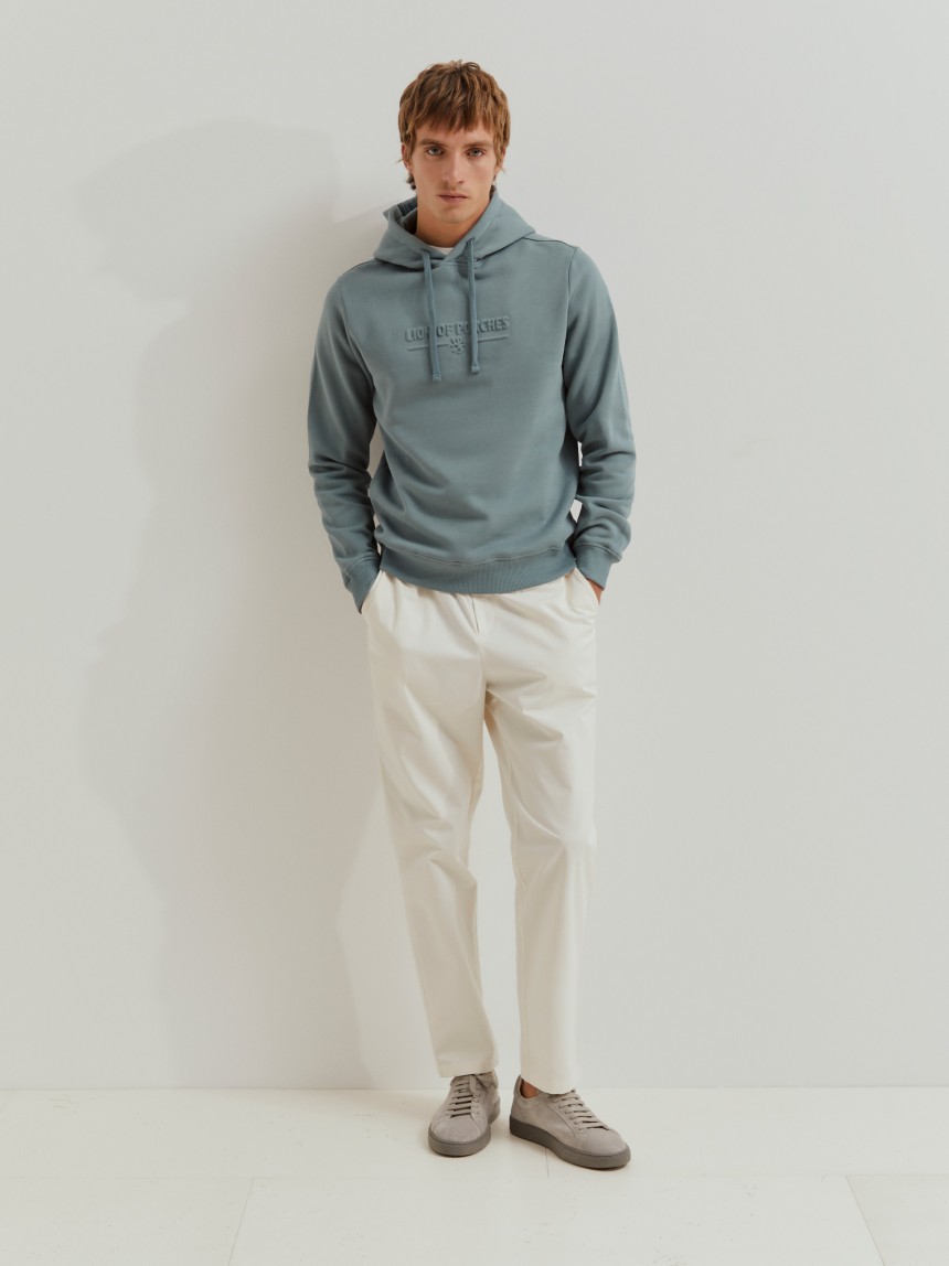 Sweatshirt de algodão com capuz