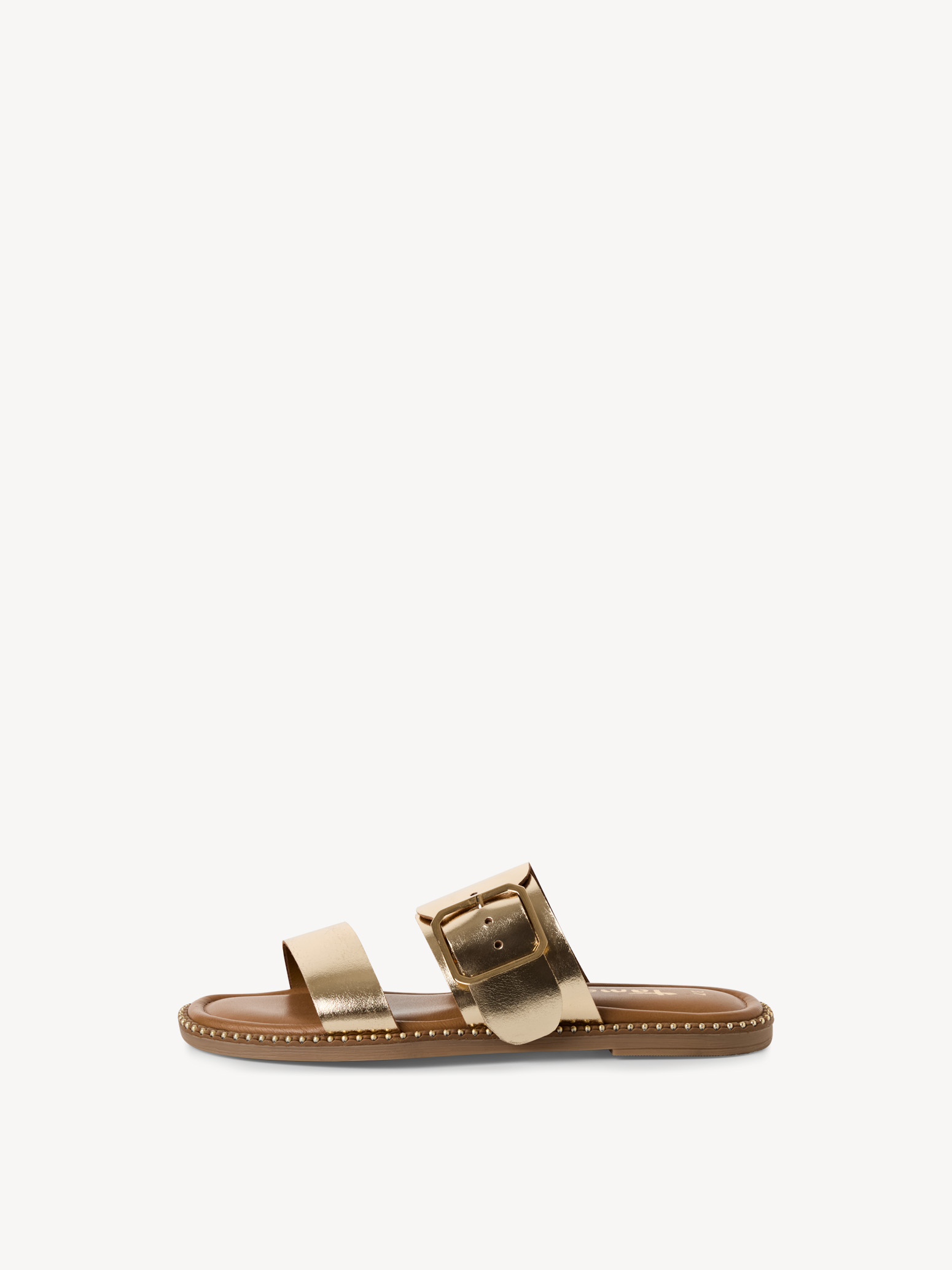Leren Slipper - goud