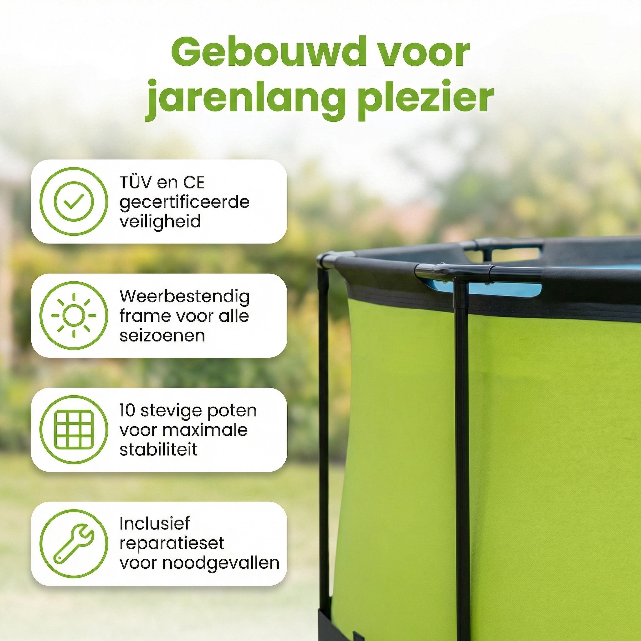 EXIT Lime 360x76cm Zwembad met pomp - Green