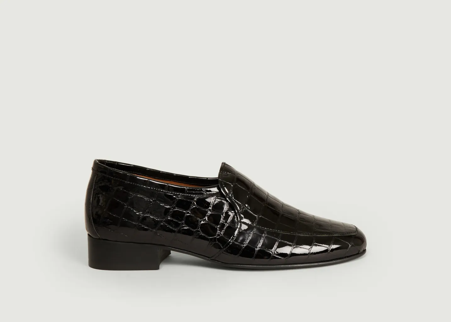 Mocassins en cuir façon croco Léo Anne Thomas Chaussures