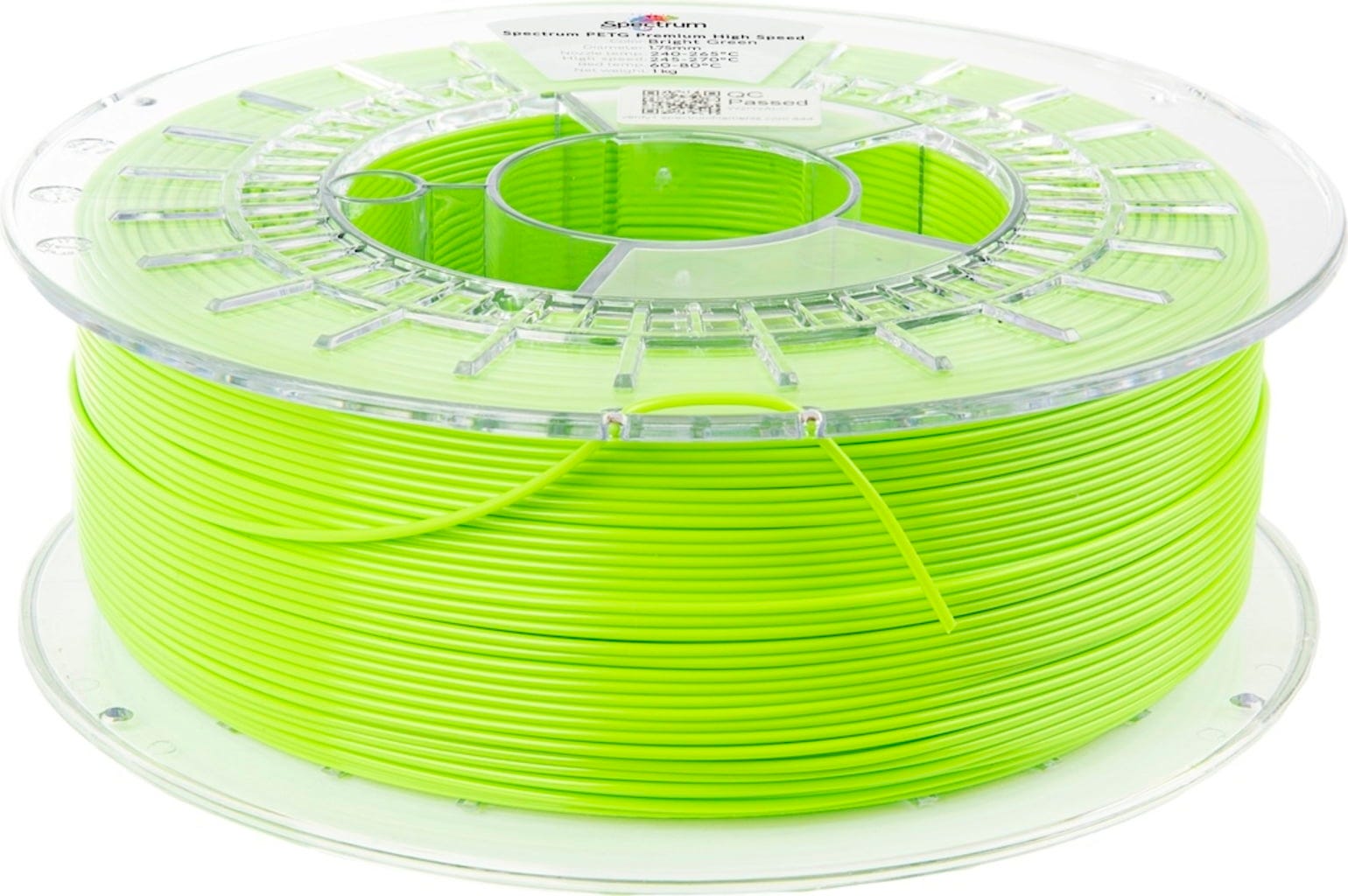 Spectrum  PETG Premium High Speed Bright Green, 1,75 mm / 1000 g    Der Turbo für den 3D Druck in Bright Green