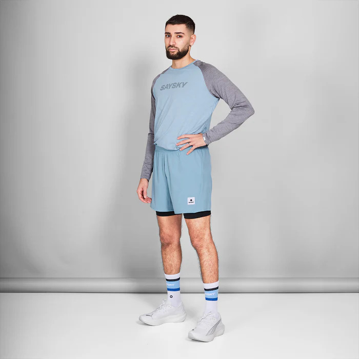 saysky logo pace ls herre 2010 blue melange