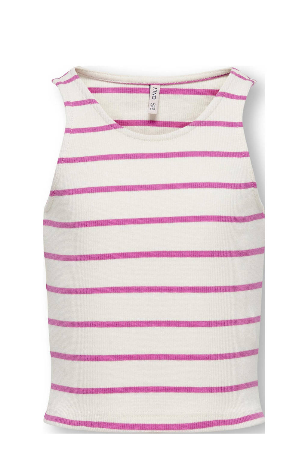 ONLY gestreeptetop KOGNESSA roze/wit