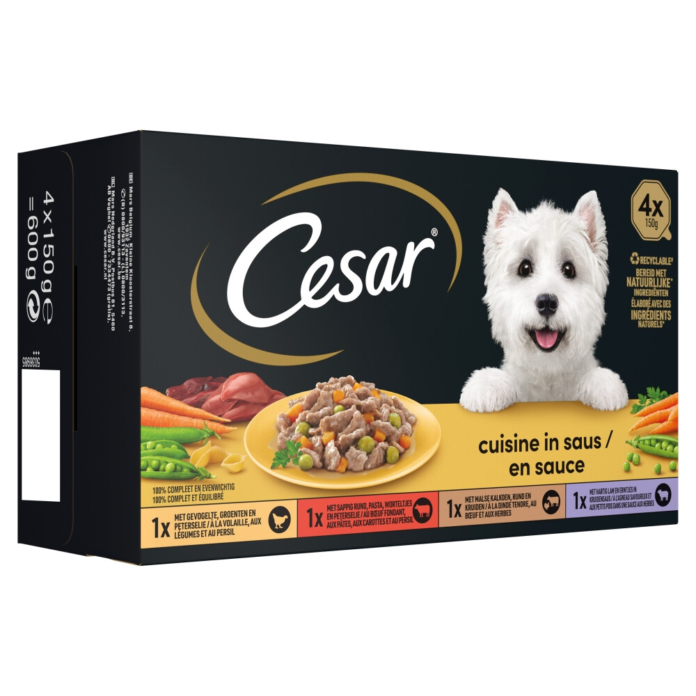 Cesar Cuisine in Saus Kuipje Multipack600 gr