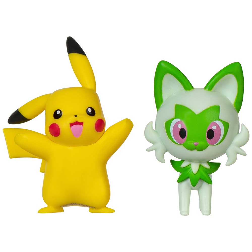Pokémon 5 cm Kampffiguren 2er-Pack - Sprigatito & Pikachu