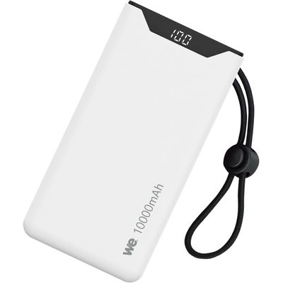 We - Powerbank / batterie de secours - 10000 mAh - port USB-A +1 port USB-C / 18W - blanc