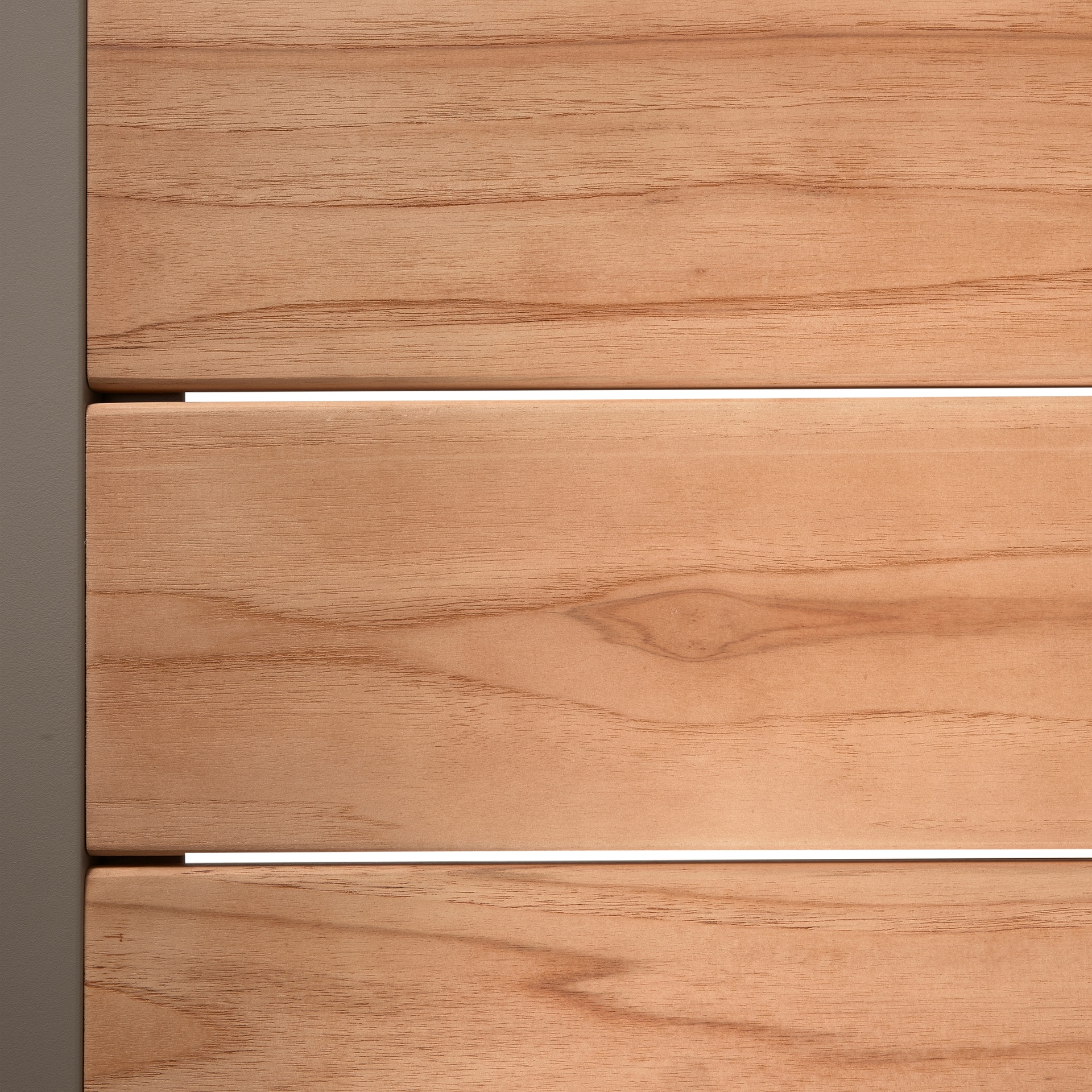 Gartentisch SULPHUR 220 x 100 cm grau /Teak braun