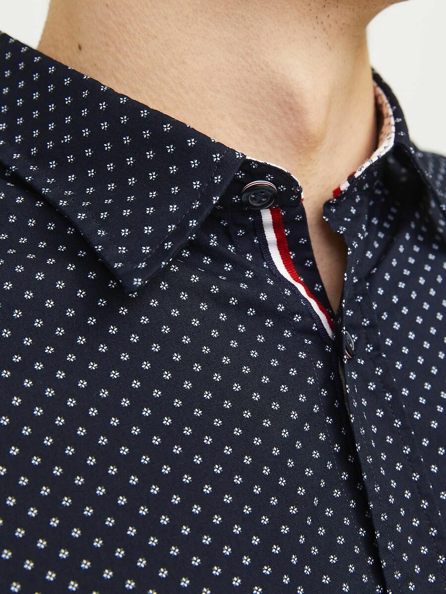 JACK & JONES<br>Camisa slim fit com microestampa
