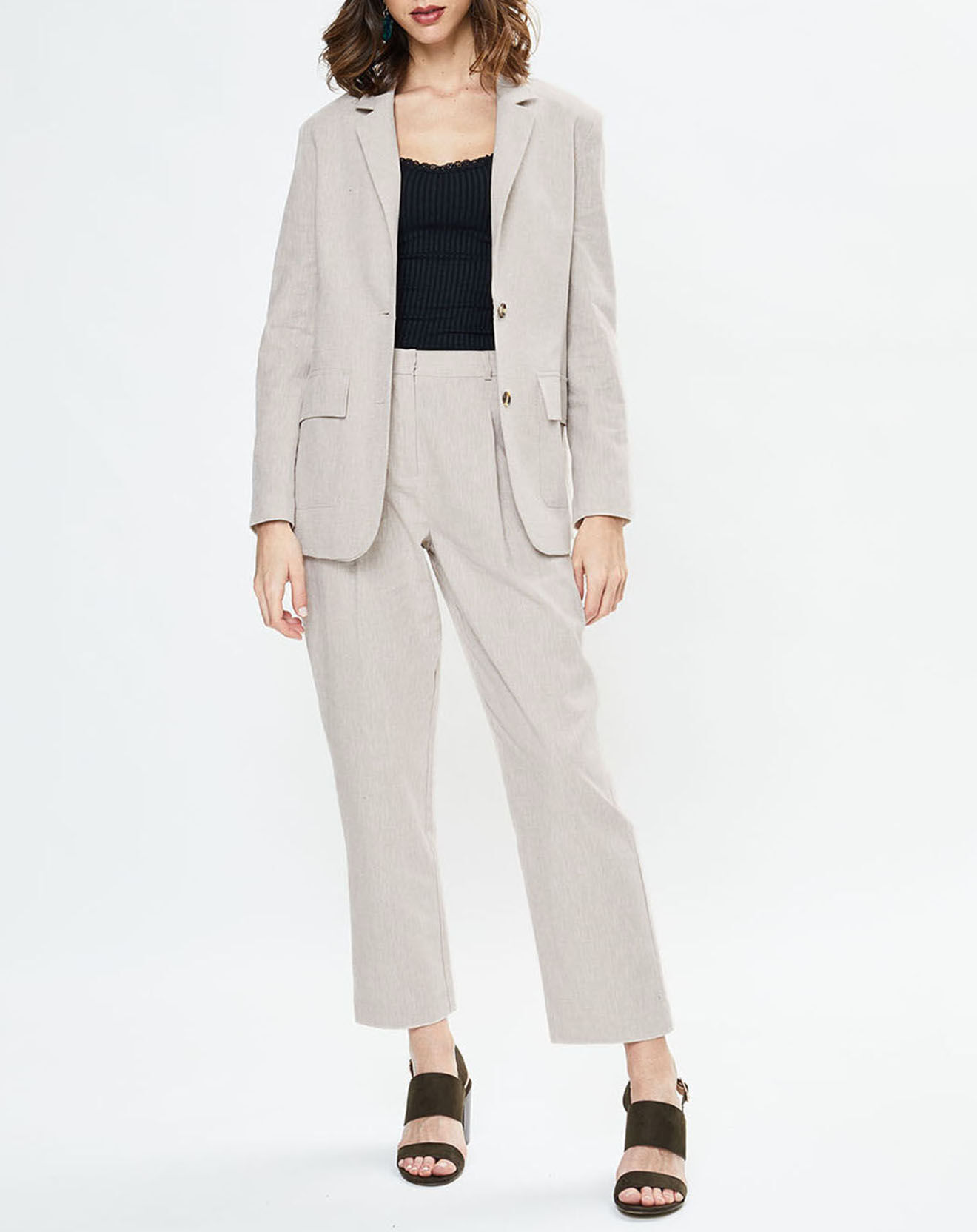 Yerse Blazer en Lin mélangé Marianne beige