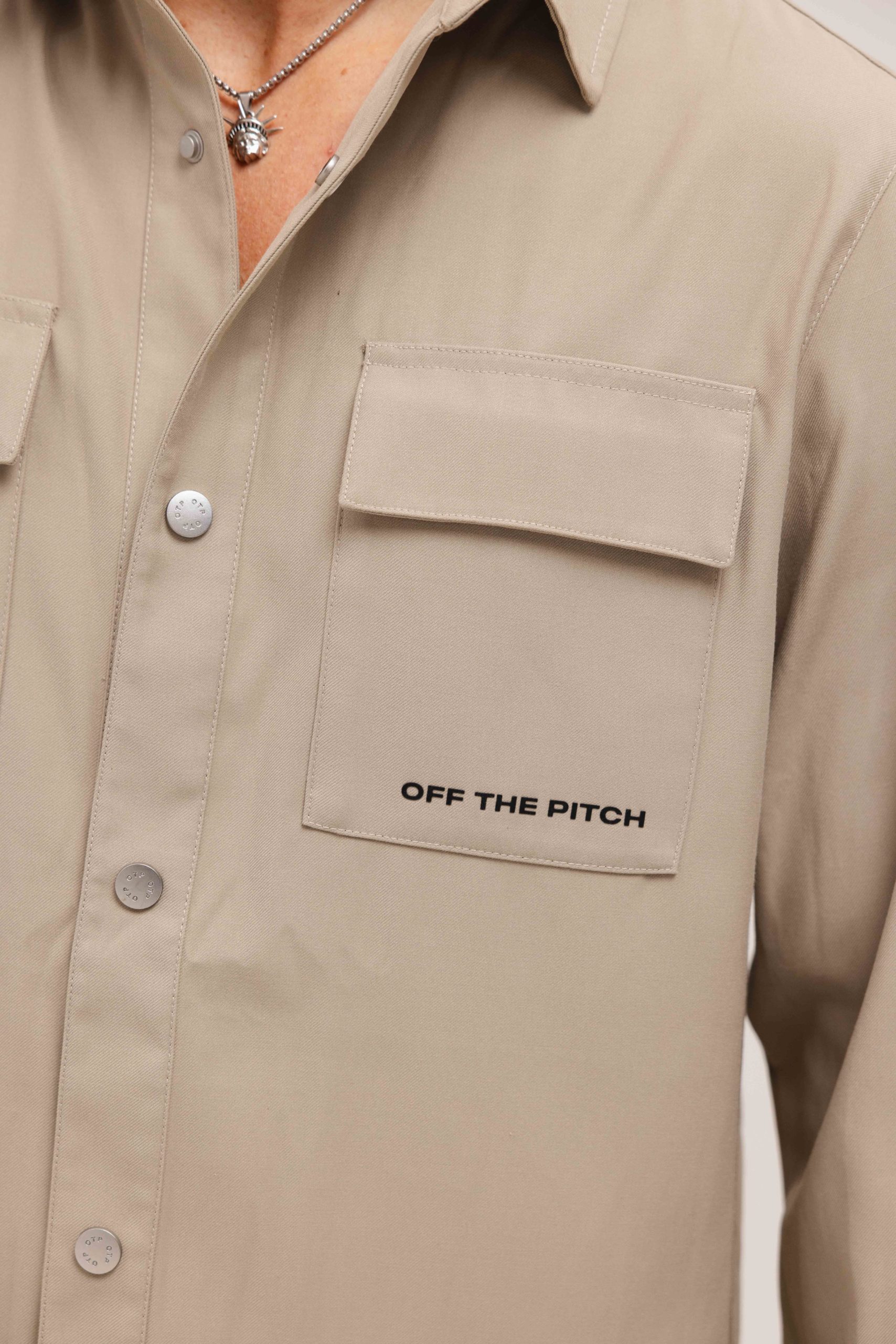 Off The Pitch System Shirt Heren Beige