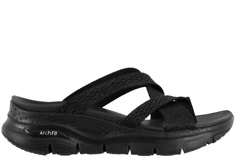 SKECHERS ARCH FIT NEW BEGINNING SLENTERS I SORT TEKSTIL