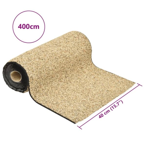 vidaXL Steinfolie naturlig sand 400x40 cm