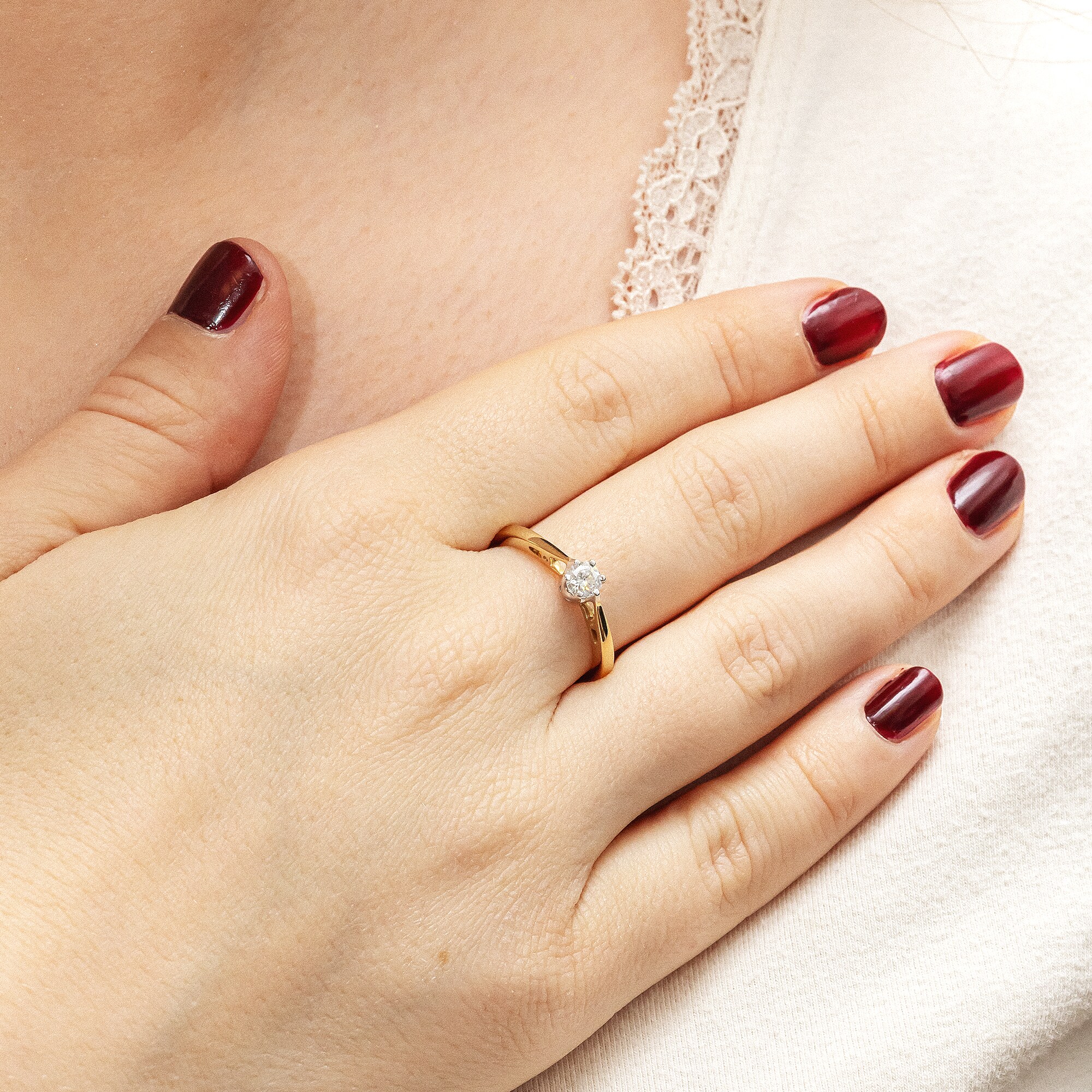 Diamonds by Ellen K. Ring Gold 585 zweifarbig mit Diamant 0,25ct.