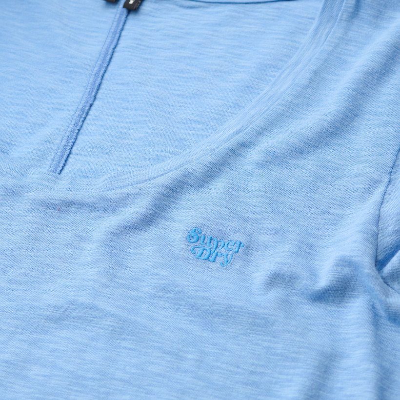 Superdry Scoop Neck T-Shirt Damen bluebell