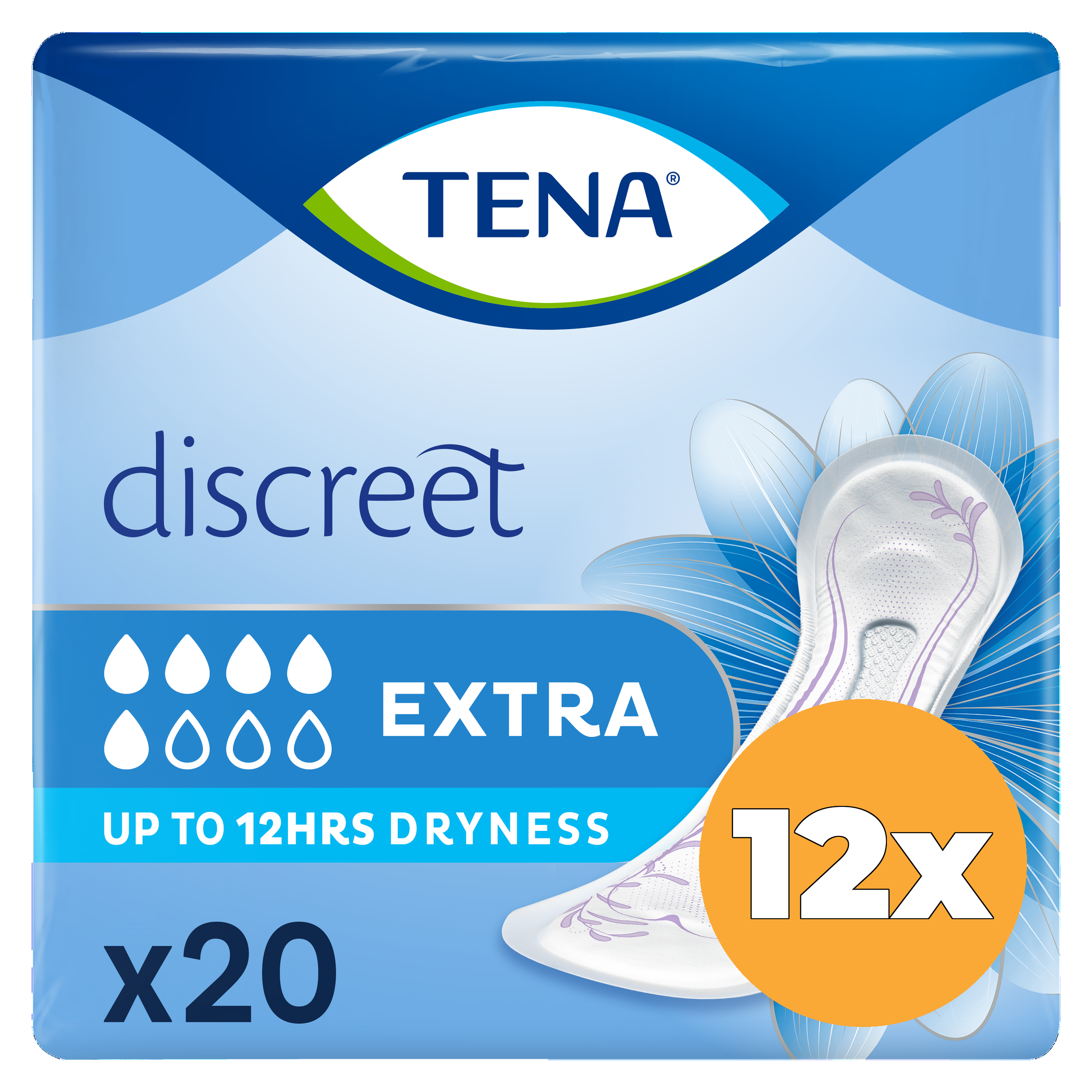 12x Tena Discreet extra (20 stuks)