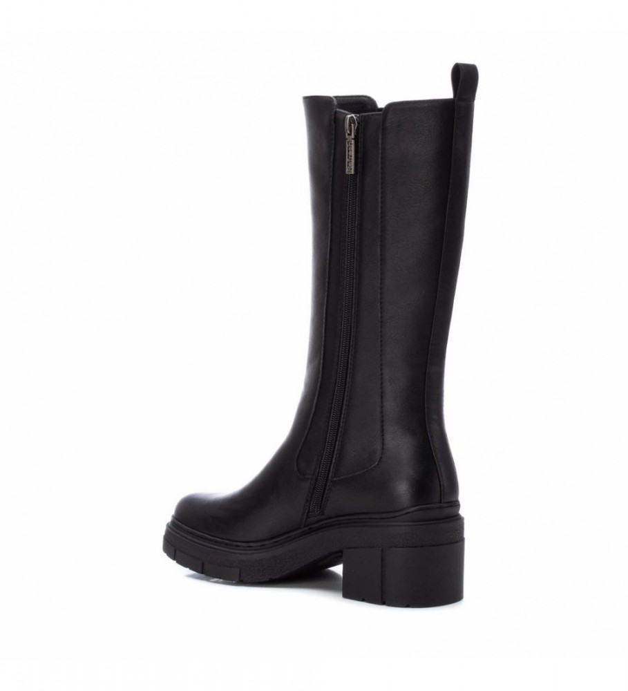 Botas casuais Refresh pretas - Salto de 6 cm -