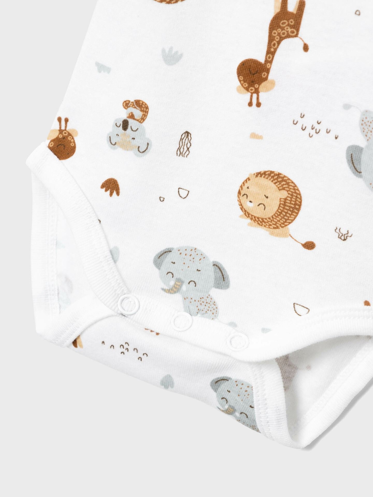 Body 2-Pack Long Sleeve Beige Animal