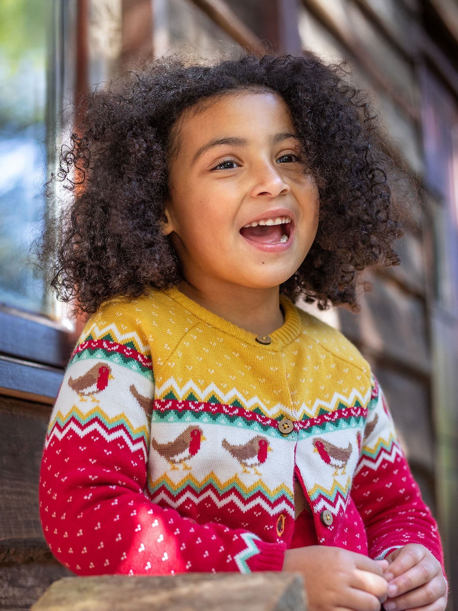 Frugi Rood Kerstmis Carol Vest