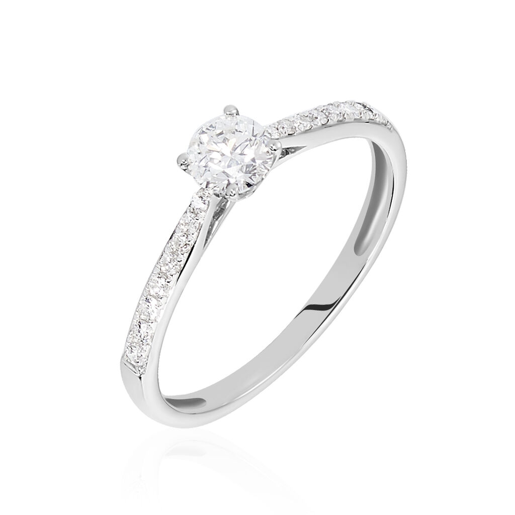 Bague Solitaire Hemera Or Blanc Diamant